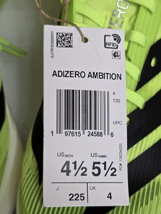 Adidas Adizero Ambition Lucid Lemon Black Track & Field IH5798 Mens Size 4.5 New main image 5
